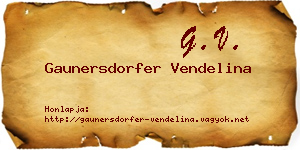 Gaunersdorfer Vendelina névjegykártya